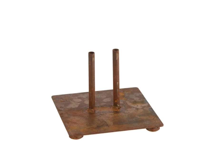 FOOT FOR GARDEN STAKE 2 PIN IRON RUST SMALL