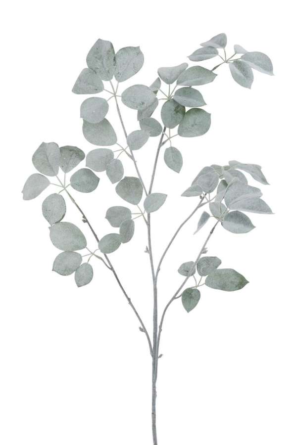 BRANCH SCHEFFLERA FLOCKED PLASTIC GREEN