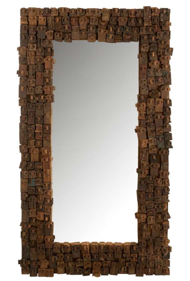 MIRROR SYMA RECYCLED WOOD/MIRROR NATURAL LARGE