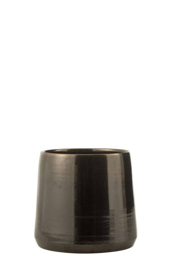 FLOWERPOT ROUND TERRA SHINY BRONZE EXTRA LARGE