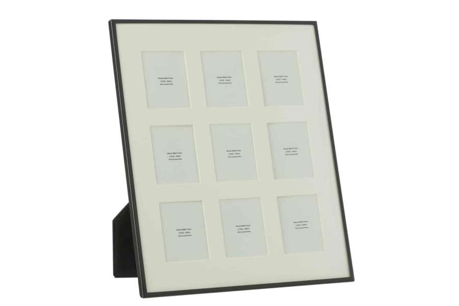 PHOTO FRAME PASSE PARTOUT FNE BORDER 9 PIECES 5X6,5 METAL BLACK