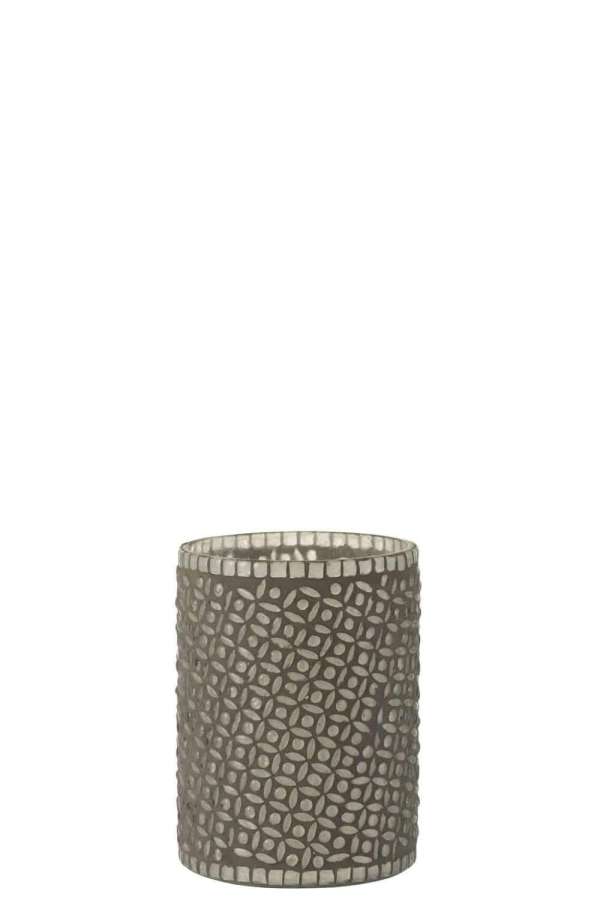 HURRICANE LIGHT PATTERN GLASS GREY