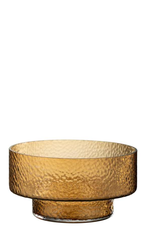 VASE LOW BETTY GLASS BROWN