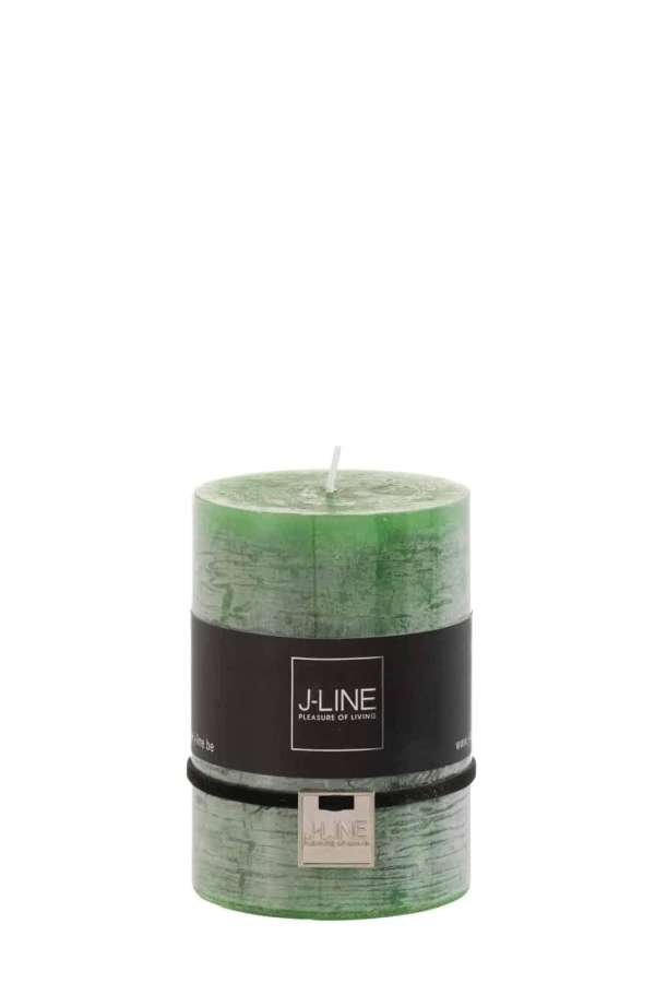 CYLINDER CANDLE LIGHT GREEN M 39H