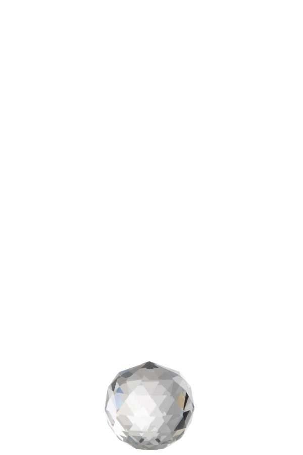 PAPERWEIGHT BALL CRYSTAL TRANSPARENT SMALL