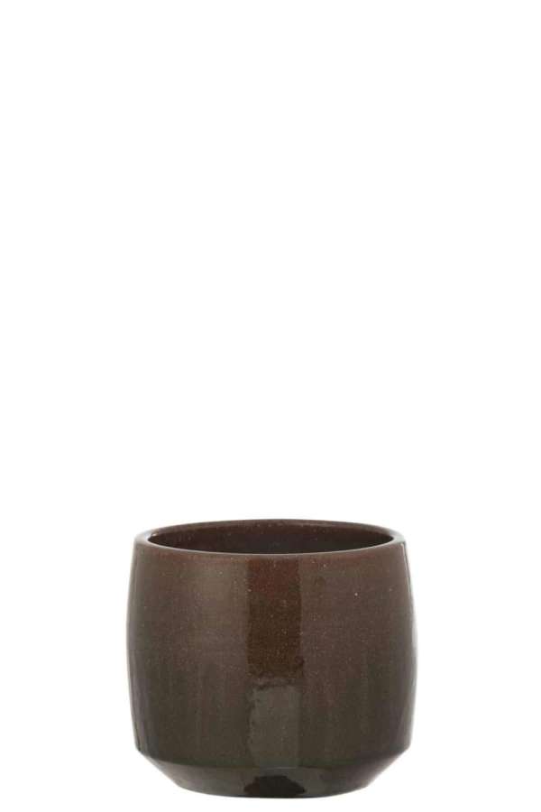 FLOWER POT BORDER CERAMIC GREEN MEDIUM