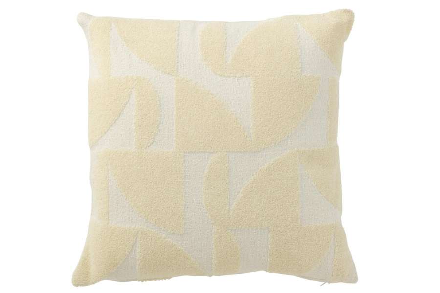 CUSHION GEO TEXTILE WHITE/LIGHT YELLOW