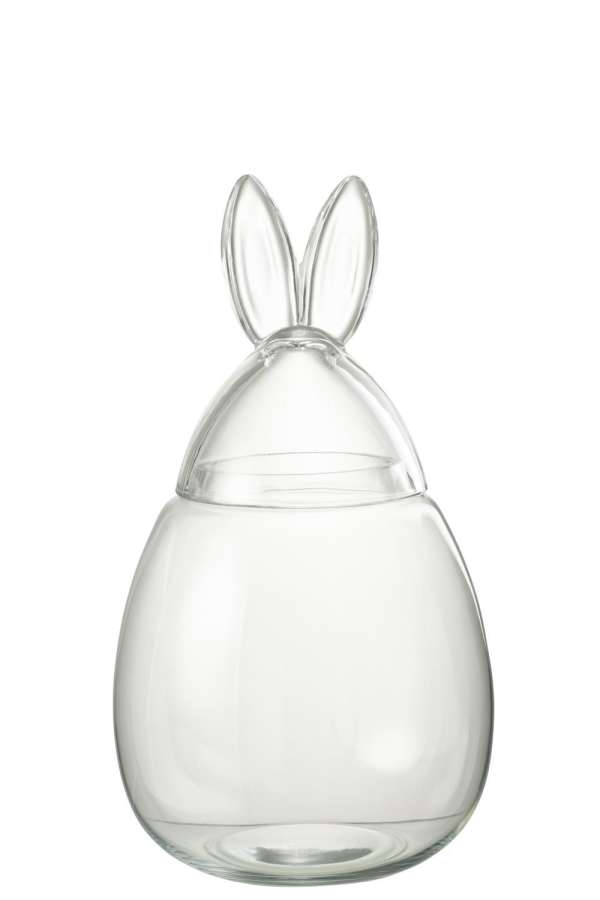 POT RABBIT GLASS TRANSPARENT LARGE