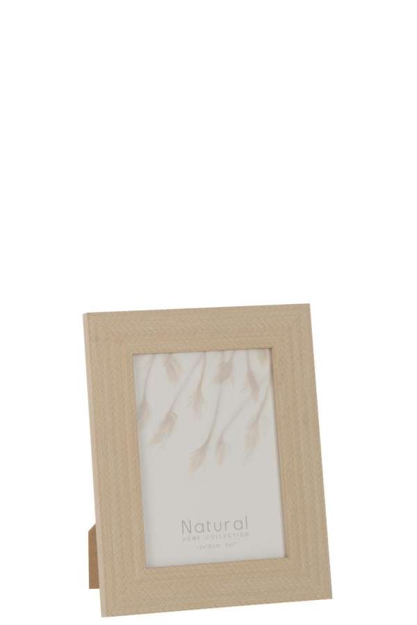 PHOTO FRAME 13X18 WOVEN TEXTURE POLYSTYRENE LIGHT BEIGE
