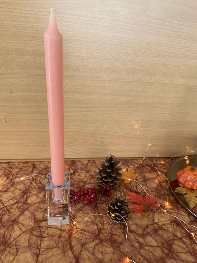 Lysestake Glass Stor 4X4X10Cm