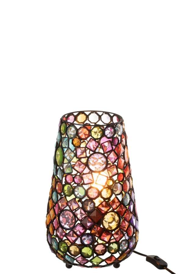 TABLE LAMP LONG IRON/SYNTHETIC MIX SMALL