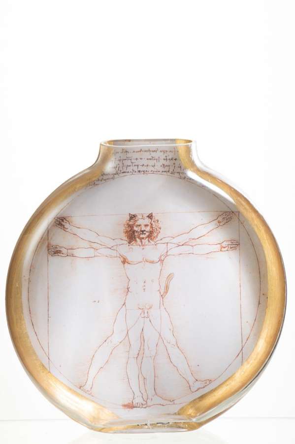 LES CHARTISTES VASE INSPIRÉ PAR HOMME DE VITRUVE  LARGE