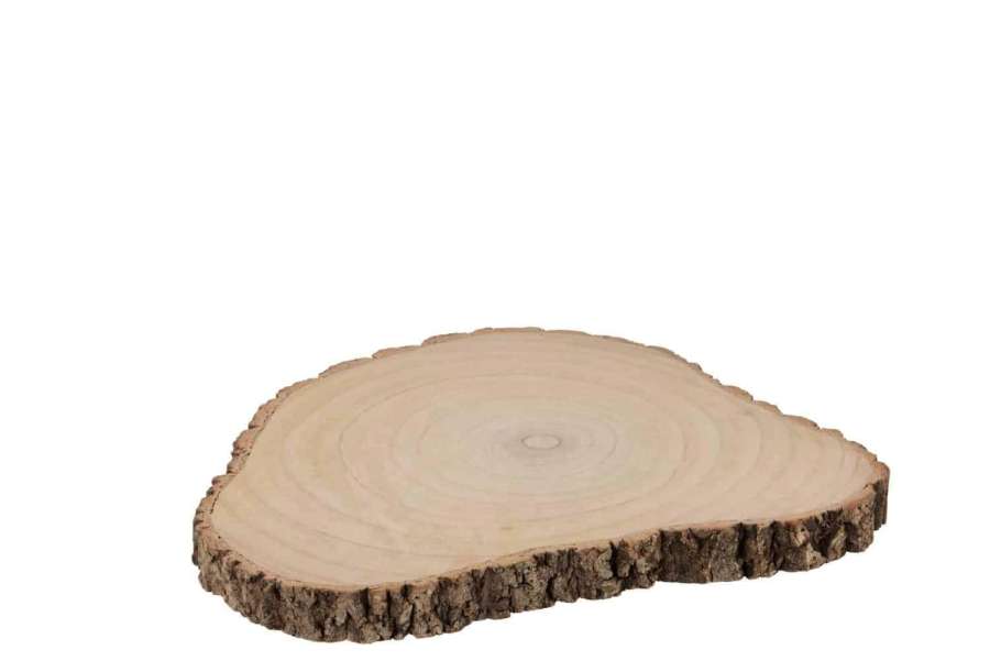DISC IRREGULAR PAULOWNIA BARK NATURAL LARGE