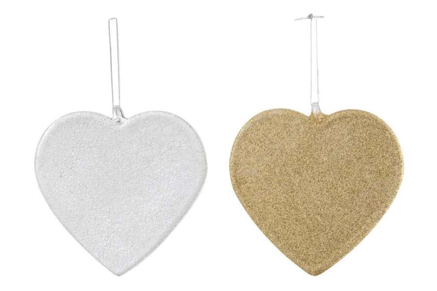 COASTER HEART SHAPE GLASS MATTE WHITE ASSORTMENT OF 2