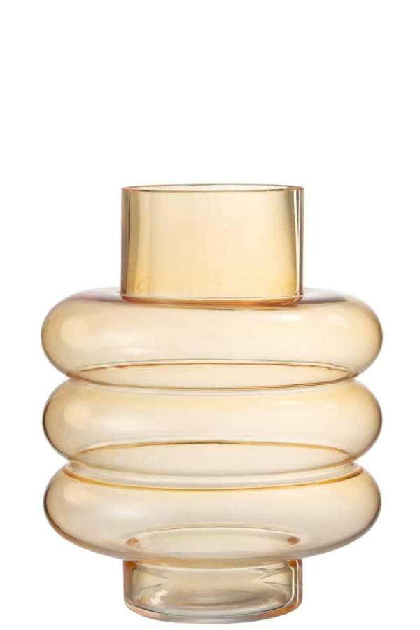 VASE LIMA GLASS OCHRE LARGE