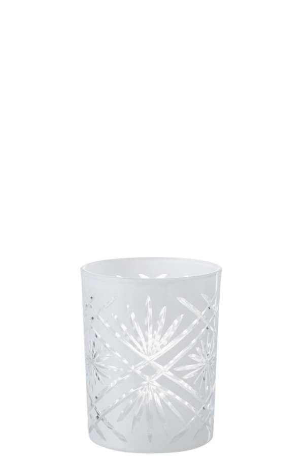HURRICANE SANTORINI GLASS WHITE MEDIUM