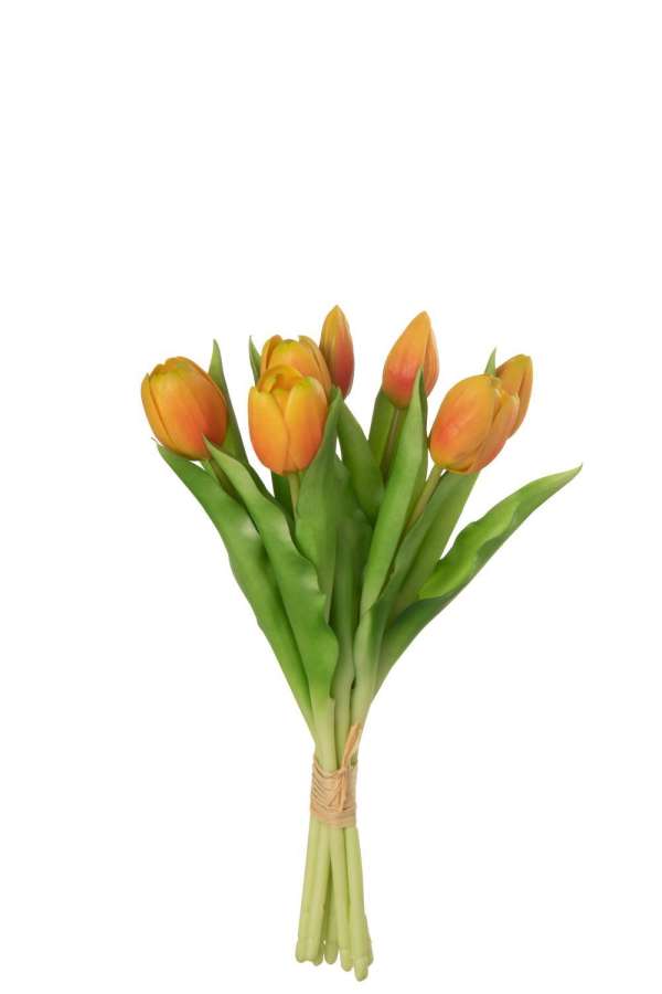 BOUQUET TULIPS 7PIECES PU ORANGE SMALL
