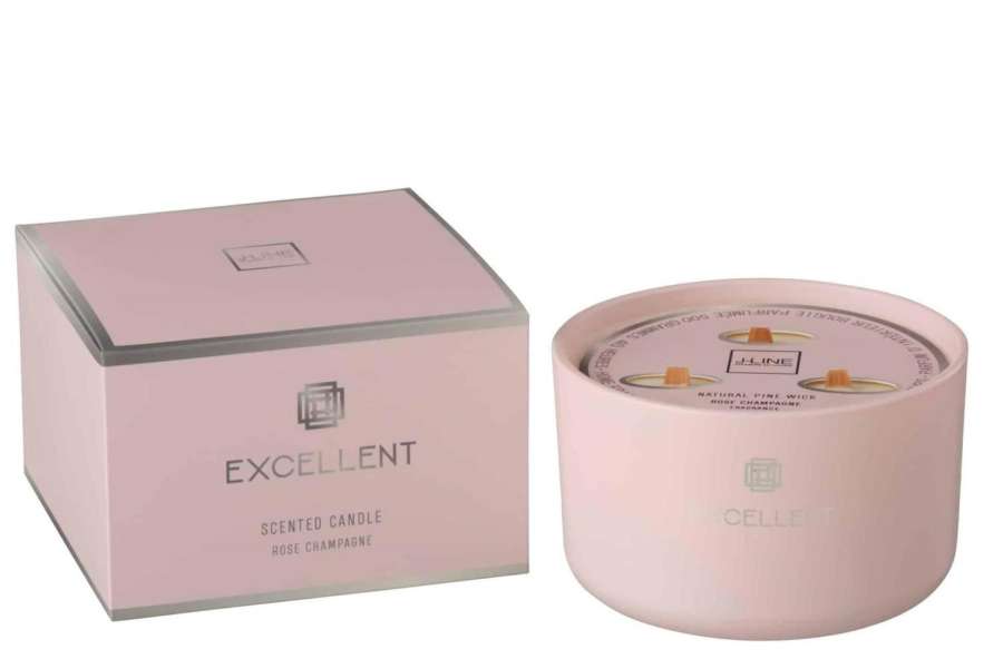 SCENTED CANDLE EXCELLENT GLASS PINK  LARGE-40U