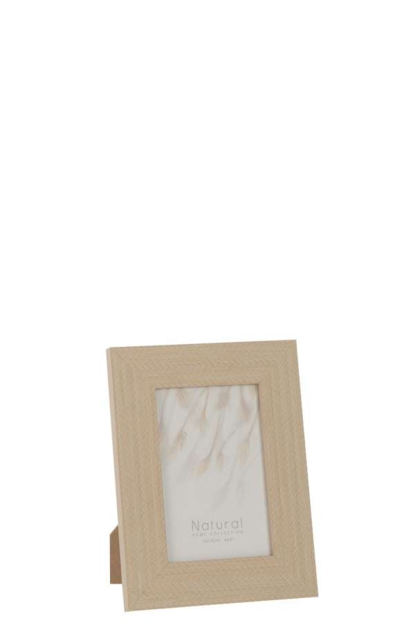 PHOTO FRAME 10X15 WOVEN TEXTURE POLYSTYRENE LIGHT BEIGE