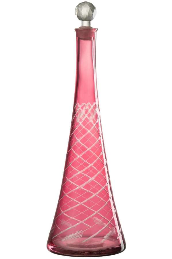 CARAFE STEM GLASS RED