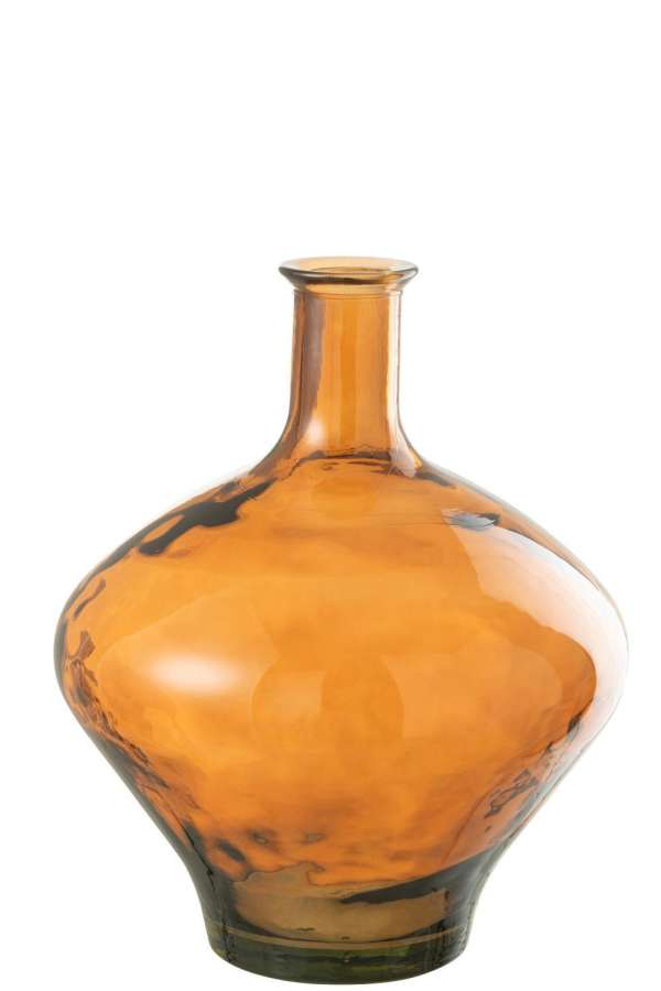 VASE CHERRY GLASS BROWN