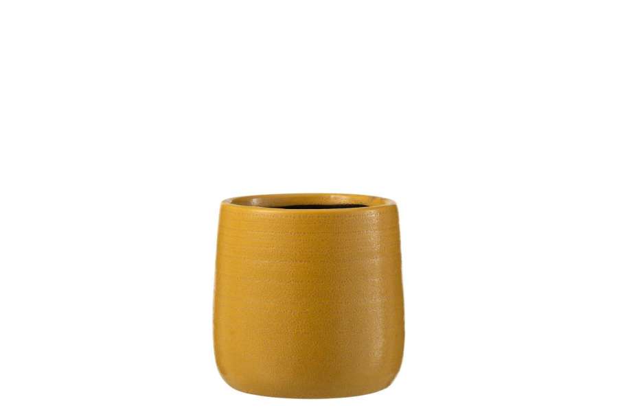FLOWERPOT REGULAR CERAMIC OCHRE SMALL