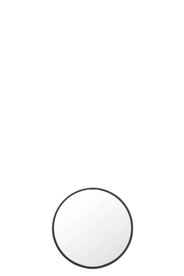 MIRROR ROUND MATT BLACK MEDIUM