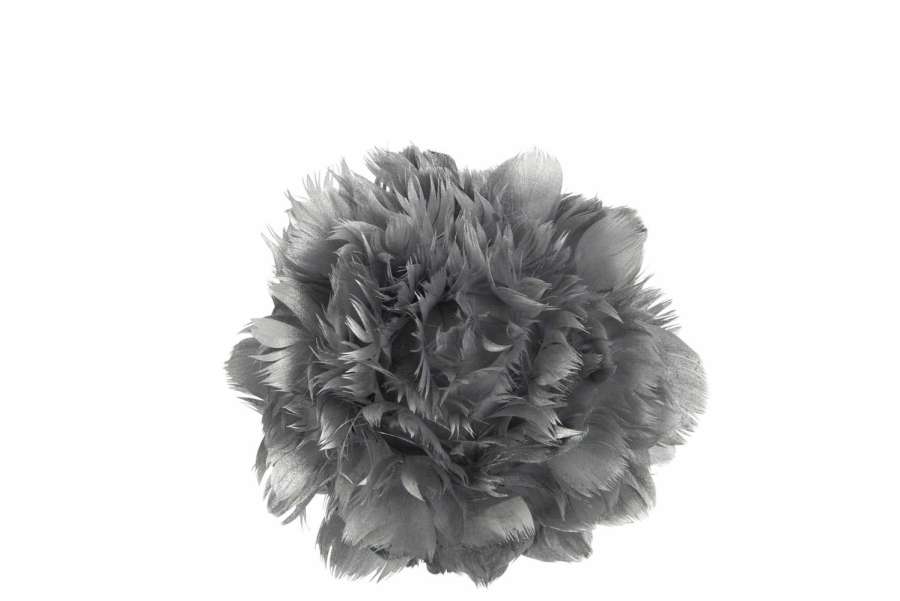 BAUBLE DECO LOOSE FEATHERS SILVER