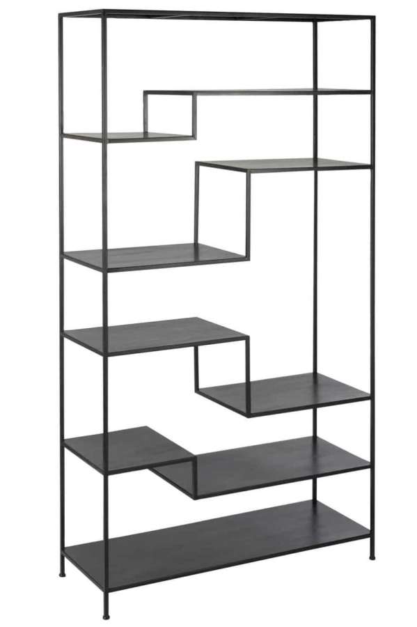 RACK 6 LEVELS METAL BLACK
