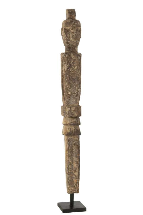 STATUE LAUWRA ALBASIA WOOD NATURAL LARGE