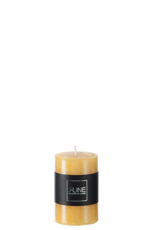 CYLINDER CANDLE OCHRE  S18H