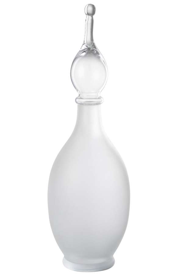 VASE+CAP PHIAL DECO JO GLASS TRANSPARENT LARGE