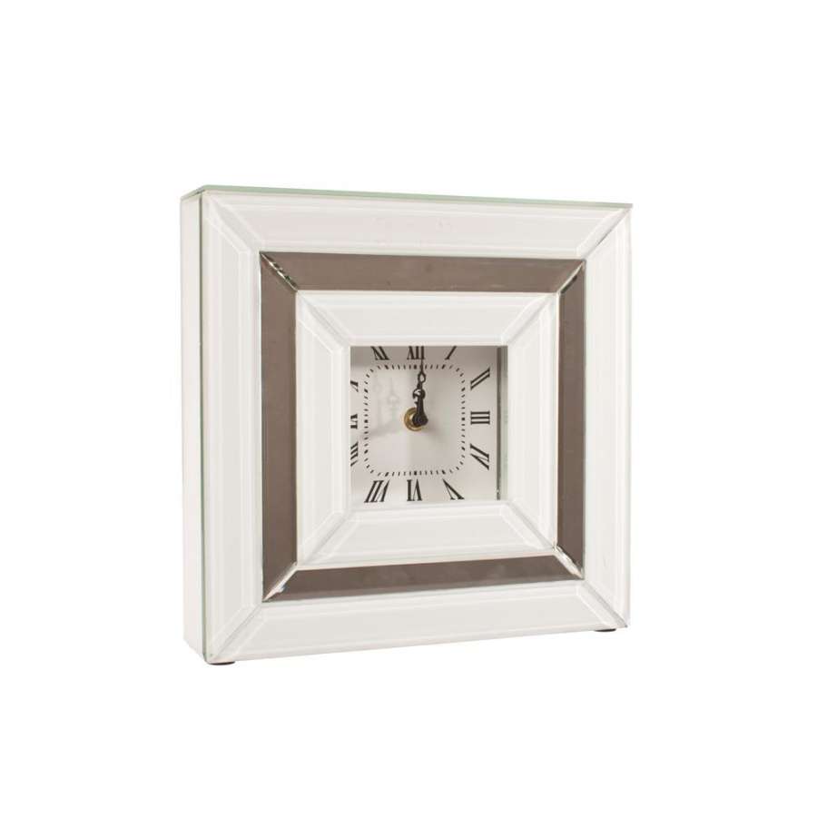 Klokke Speil/Hvit 26Cm