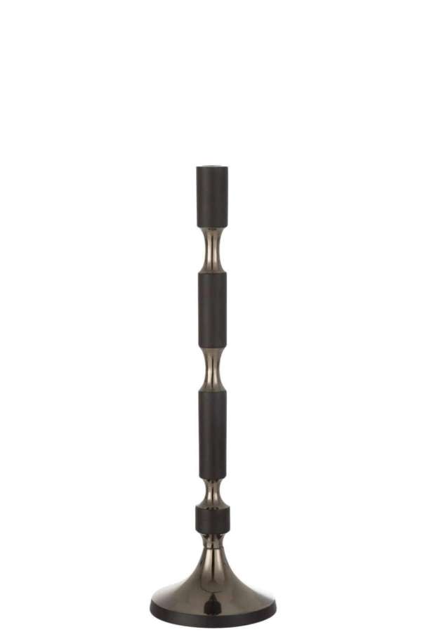 CANDLE HOLDER LEO BLACK/GOLD LARGE