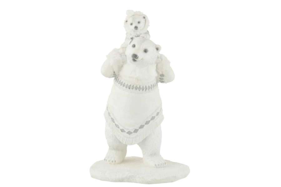 POLAR BEAR+BEAR ON SHOULDER POLY WHITE/GREY