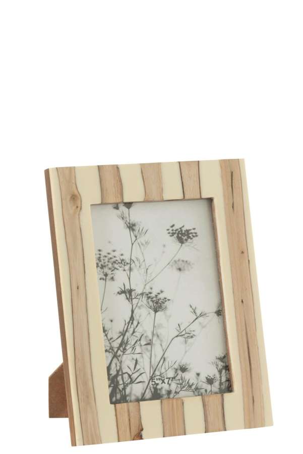 PHOTO FRAME IBI MDF WHITE BROWN LARGE
