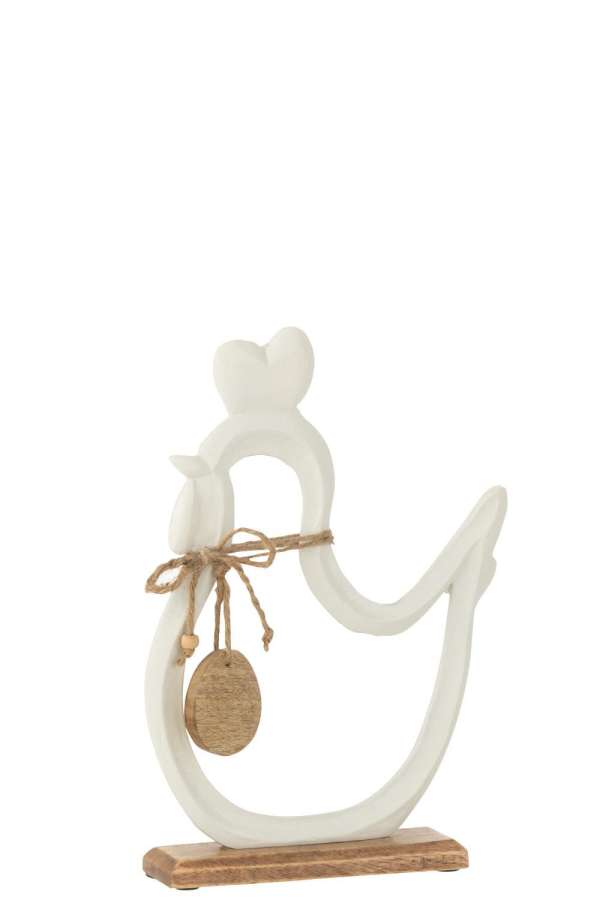 HEN EGG NECKLACE ALUMINIUM WHITE LARGE