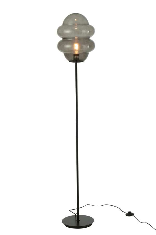 FLOOR LAMP HONEY SPOON GLASS GREY