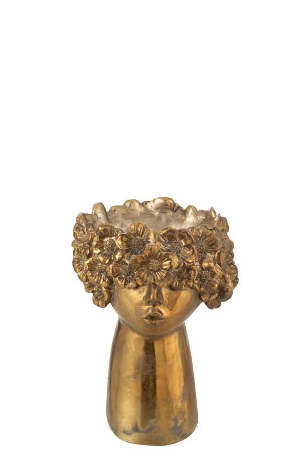 FLOWERPOT NEBU POLY GOLD SMALL