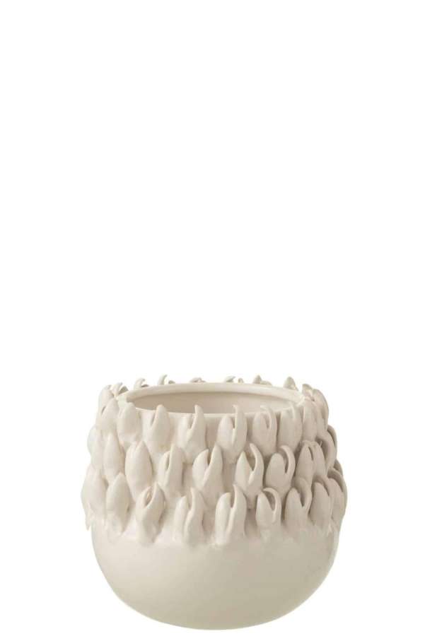 FLOWERPOT IBIZA CERAMIC WHITE LARGE