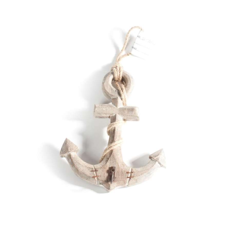 Maritimt Anker til å henge- i rekved - 14X18Cm