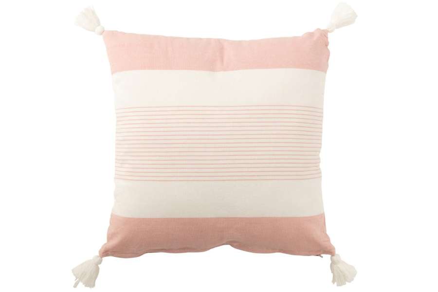 CUSHION MIK COTTON WHITE/PINK