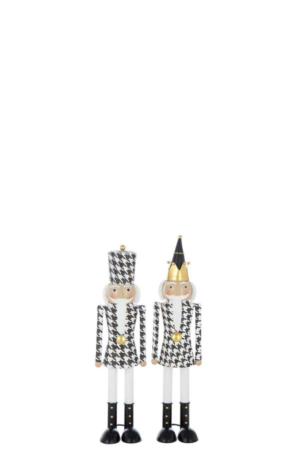 NUTCRACKER MOUSTACHE METAL MULTICOLORED SMALL ASSORTMENT OF 2