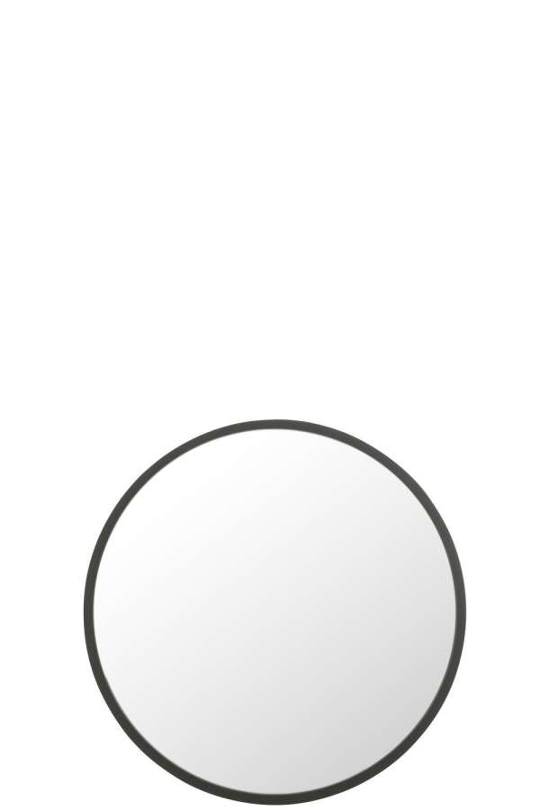 MIRROR ROUND MATT BLACK LARGE