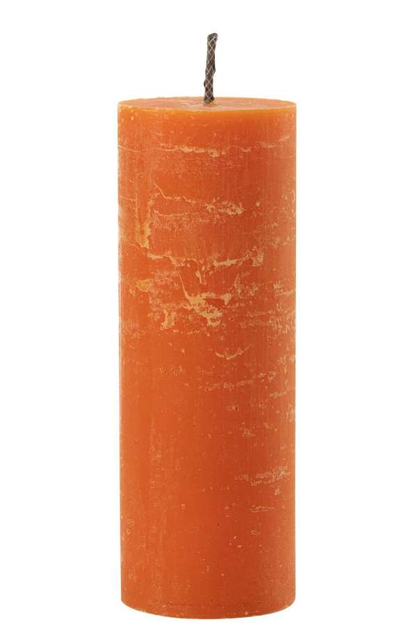 OUTDOOR CANDLE PILLAR PARAFFIN ORANGE EXTRA LARGE-50HOURS