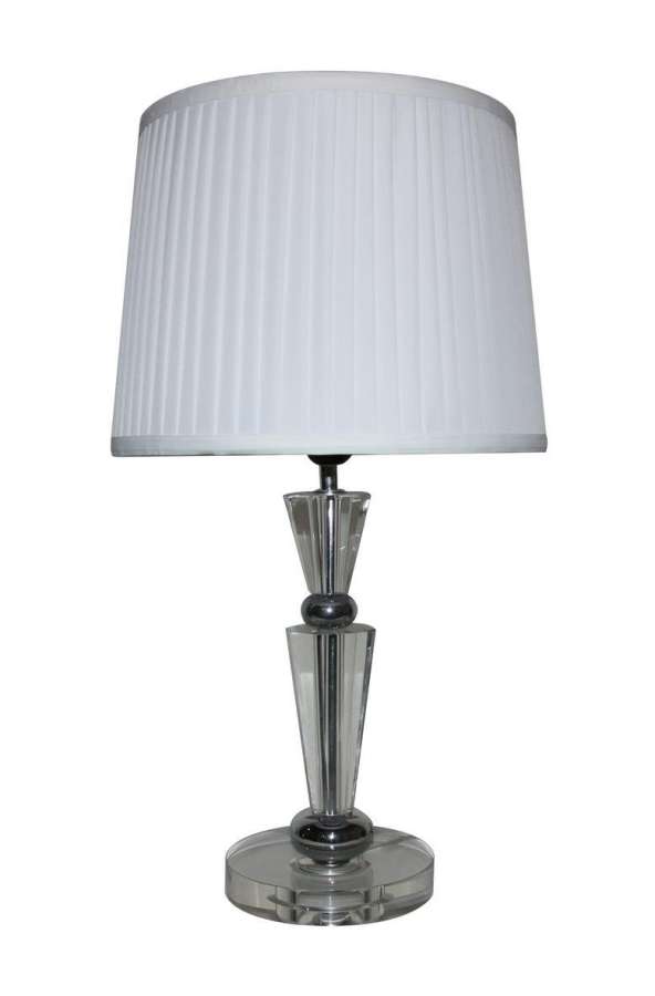 Lampe, bordlampe, stuelampem/ skjerm i Krystall Liten -15X15X37cm