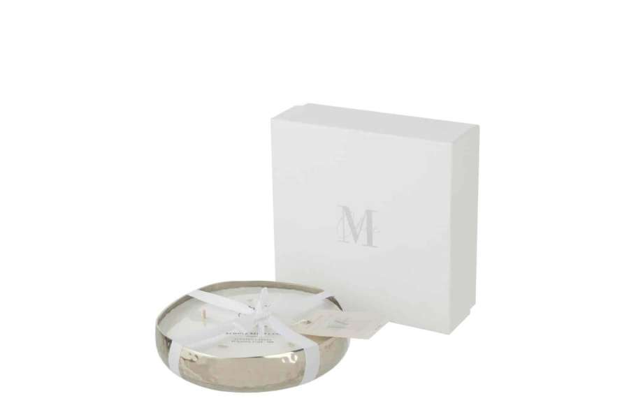 SCENTED CANDLE M-CHIC METAL SILVER MEDIUM-21H