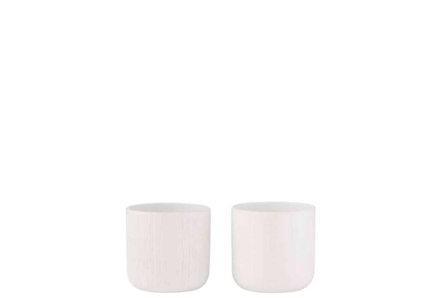 FLOWERPOT GEN CERAMIC WHITE EXTRA SMALL ASSORTMENT OF 2