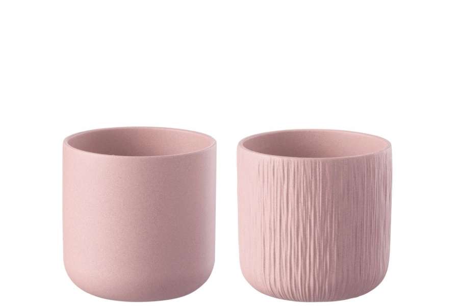 FLOWERPOT GEN CERAMIC PINK LARGE ASSORTMENT OF 2