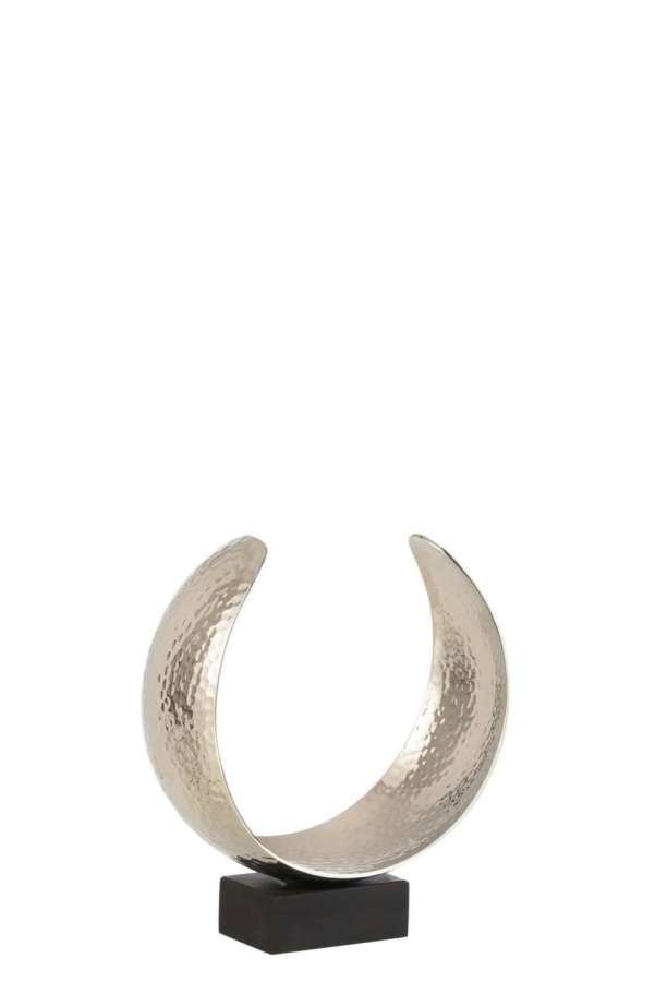 METAL MOON DECORATION SILVER SMALL